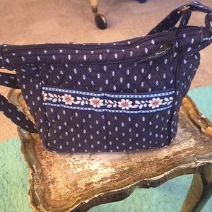 Black Floral Vera Bradley Purse